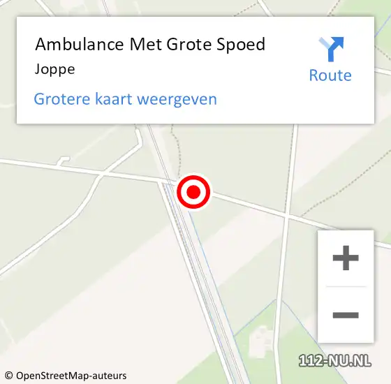 Locatie op kaart van de 112 melding: Ambulance Met Grote Spoed Naar Joppe op 12 januari 2023 03:27