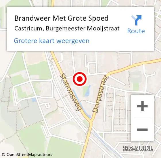 Locatie op kaart van de 112 melding: Brandweer Met Grote Spoed Naar Castricum, Burgemeester Mooijstraat op 12 januari 2023 10:30