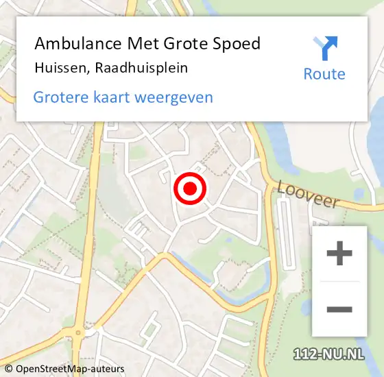 Locatie op kaart van de 112 melding: Ambulance Met Grote Spoed Naar Huissen, Raadhuisplein op 13 januari 2023 11:00