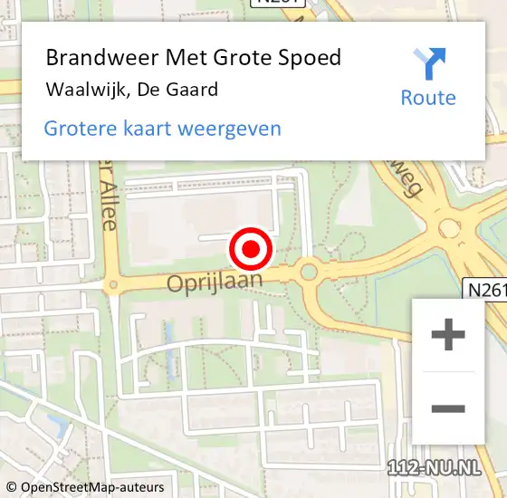 Locatie op kaart van de 112 melding: Brandweer Met Grote Spoed Naar Waalwijk, De Gaard op 13 januari 2023 14:31