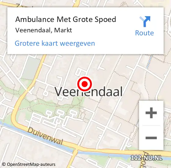 Locatie op kaart van de 112 melding: Ambulance Met Grote Spoed Naar Veenendaal, Markt op 15 januari 2023 01:16