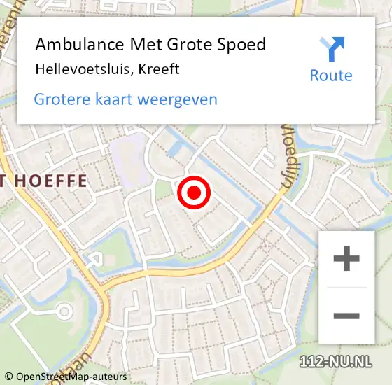 Locatie op kaart van de 112 melding: Ambulance Met Grote Spoed Naar Hellevoetsluis, Kreeft op 16 januari 2023 05:47