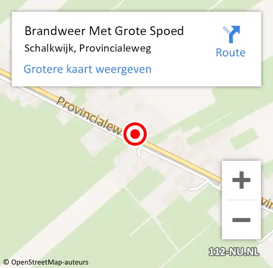 Locatie op kaart van de 112 melding: Brandweer Met Grote Spoed Naar Schalkwijk, Provincialeweg op 16 januari 2023 11:25