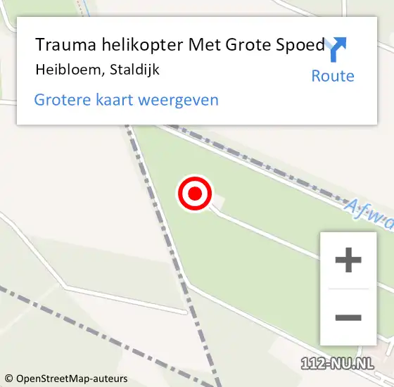 Locatie op kaart van de 112 melding: Trauma helikopter Met Grote Spoed Naar Heibloem, Staldijk op 17 januari 2023 08:45