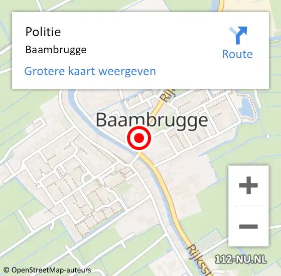 Locatie op kaart van de 112 melding: Politie Baambrugge op 17 januari 2023 11:06
