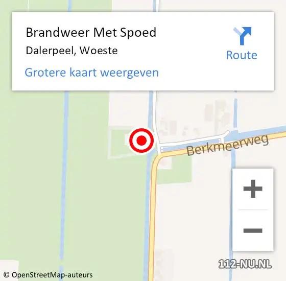 Locatie op kaart van de 112 melding: Brandweer Met Spoed Naar Dalerpeel, Woeste op 17 januari 2023 14:36