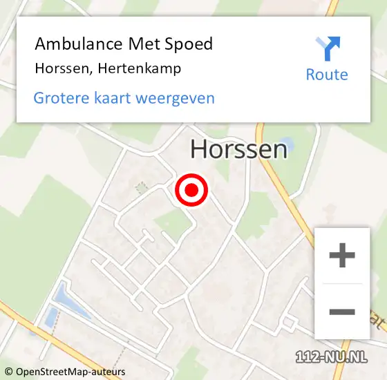 Locatie op kaart van de 112 melding: Ambulance Met Spoed Naar Horssen, Hertenkamp op 17 januari 2023 20:47