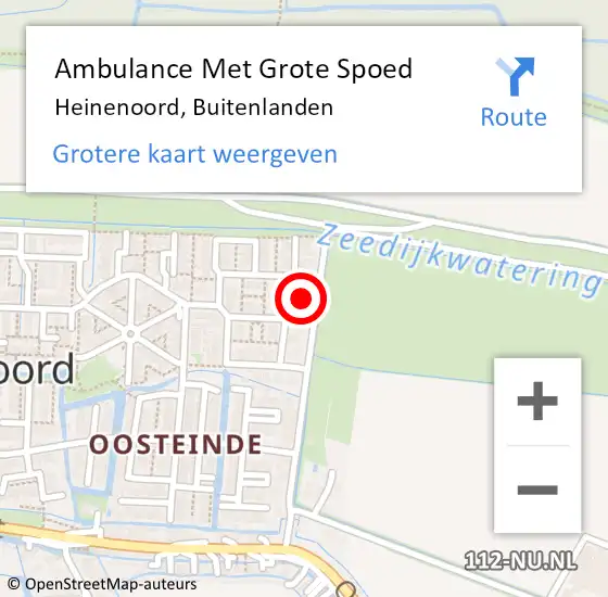 Locatie op kaart van de 112 melding: Ambulance Met Grote Spoed Naar Heinenoord, Buitenlanden op 18 januari 2023 12:22
