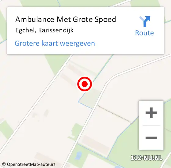 Locatie op kaart van de 112 melding: Ambulance Met Grote Spoed Naar Egchel, Karissendijk op 19 januari 2023 07:02