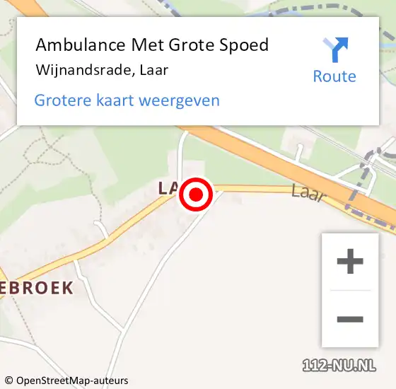 Locatie op kaart van de 112 melding: Ambulance Met Grote Spoed Naar Wijnandsrade, Laar op 19 januari 2023 16:06