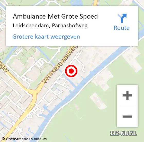 Locatie op kaart van de 112 melding: Ambulance Met Grote Spoed Naar Leidschendam, Parnashofweg op 19 januari 2023 17:33