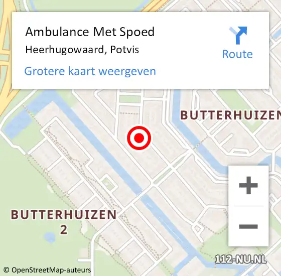 Locatie op kaart van de 112 melding: Ambulance Met Spoed Naar Heerhugowaard, Potvis op 20 januari 2023 21:01