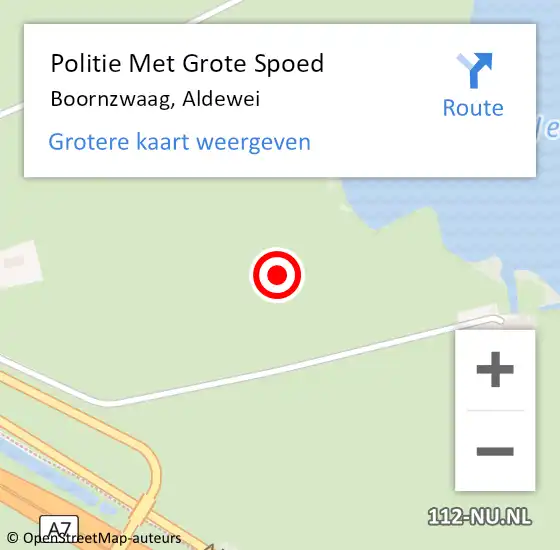 Locatie op kaart van de 112 melding: Politie Met Grote Spoed Naar Boornzwaag, Aldewei op 21 januari 2023 07:45