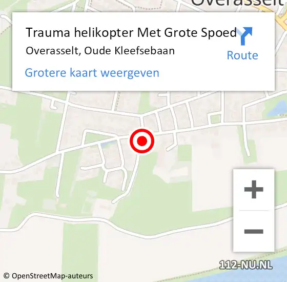 Locatie op kaart van de 112 melding: Trauma helikopter Met Grote Spoed Naar Overasselt, Oude Kleefsebaan op 21 januari 2023 21:12