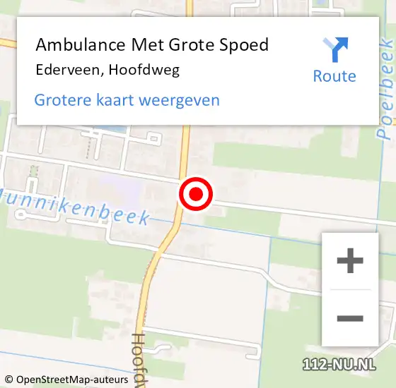 Locatie op kaart van de 112 melding: Ambulance Met Grote Spoed Naar Ederveen, Hoofdweg op 23 januari 2023 07:14