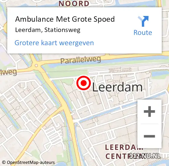 Locatie op kaart van de 112 melding: Ambulance Met Grote Spoed Naar Leerdam, Stationsweg op 27 januari 2023 07:08