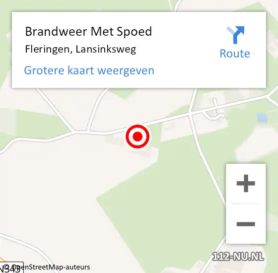 Locatie op kaart van de 112 melding: Brandweer Met Spoed Naar Fleringen, Lansinksweg op 28 januari 2023 03:59