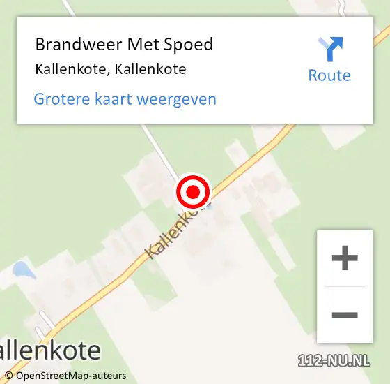 Locatie op kaart van de 112 melding: Brandweer Met Spoed Naar Kallenkote, Kallenkote op 28 januari 2023 13:03