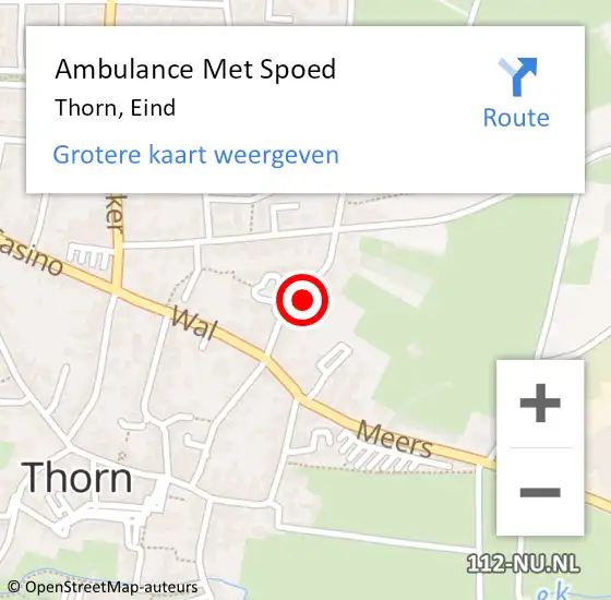 Locatie op kaart van de 112 melding: Ambulance Met Spoed Naar Thorn, Eind op 29 januari 2023 18:16