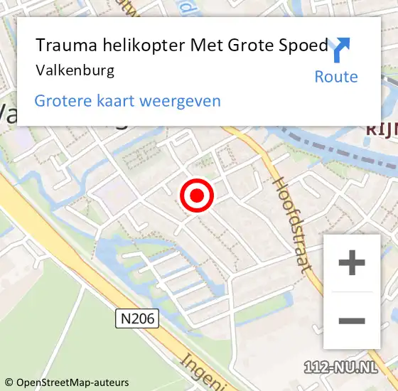 Locatie op kaart van de 112 melding: Trauma helikopter Met Grote Spoed Naar Valkenburg op 31 januari 2023 10:10