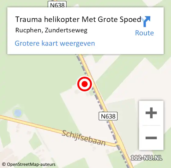 Locatie op kaart van de 112 melding: Trauma helikopter Met Grote Spoed Naar Rucphen, Zundertseweg op 31 januari 2023 15:37