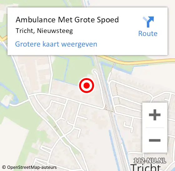 Locatie op kaart van de 112 melding: Ambulance Met Grote Spoed Naar Tricht, Nieuwsteeg op 1 februari 2023 05:41