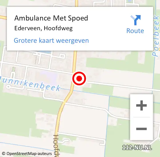 Locatie op kaart van de 112 melding: Ambulance Met Spoed Naar Ederveen, Hoofdweg op 1 februari 2023 09:12