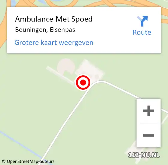 Locatie op kaart van de 112 melding: Ambulance Met Spoed Naar Beuningen, Elsenpas op 2 februari 2023 10:16
