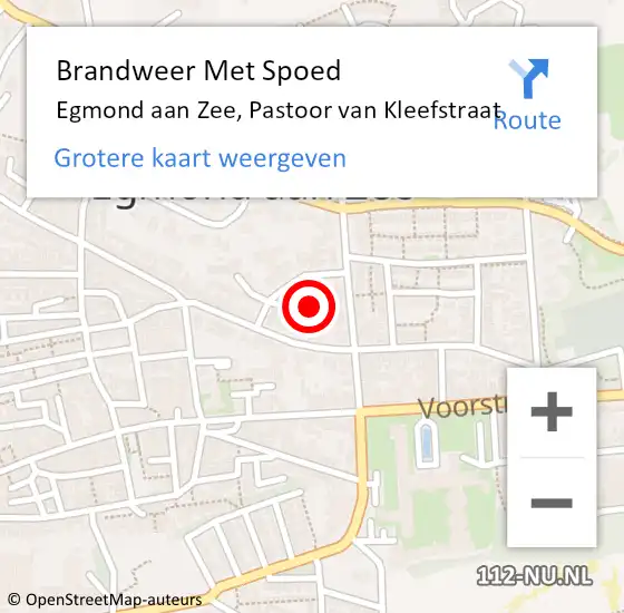 Locatie op kaart van de 112 melding: Brandweer Met Spoed Naar Egmond aan Zee, Pastoor van Kleefstraat op 3 februari 2023 09:46