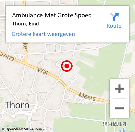 Locatie op kaart van de 112 melding: Ambulance Met Grote Spoed Naar Thorn, Eind op 3 februari 2023 12:50