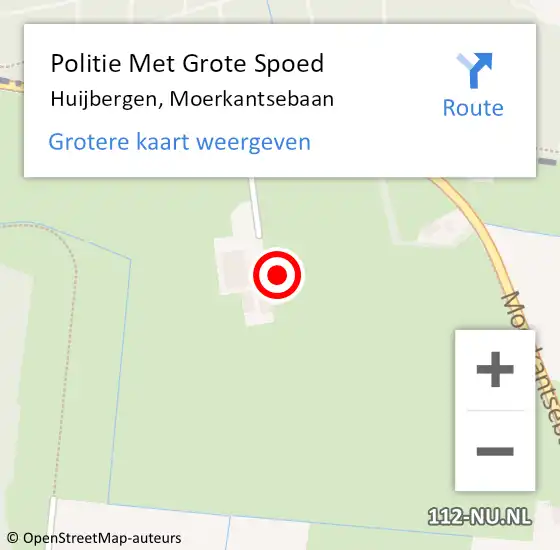 Locatie op kaart van de 112 melding: Politie Met Grote Spoed Naar Huijbergen, Moerkantsebaan op 4 februari 2023 13:10