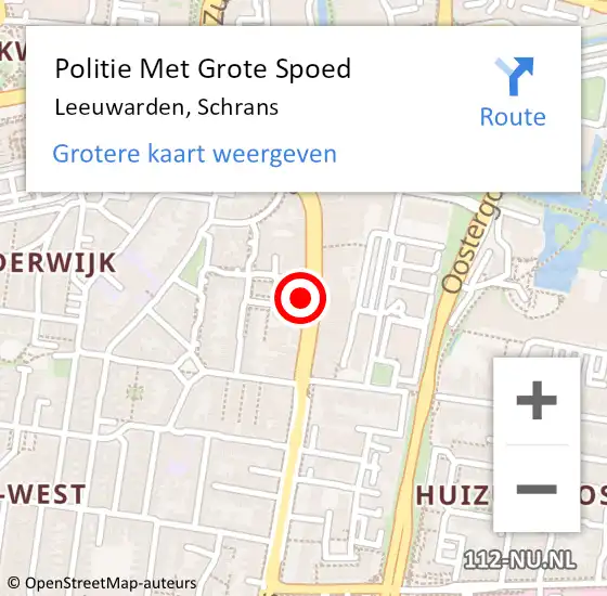 Locatie op kaart van de 112 melding: Politie Met Grote Spoed Naar Leeuwarden, Schrans op 4 februari 2023 16:54
