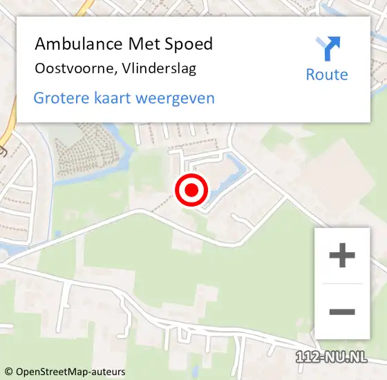 Locatie op kaart van de 112 melding: Ambulance Met Spoed Naar Oostvoorne, Vlinderslag op 4 februari 2023 20:13