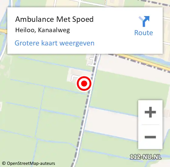 Locatie op kaart van de 112 melding: Ambulance Met Spoed Naar Heiloo, Kanaalweg op 5 februari 2023 10:24