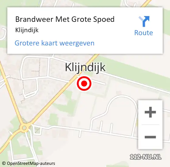Locatie op kaart van de 112 melding: Brandweer Met Grote Spoed Naar Klijndijk op 14 augustus 2014 18:04