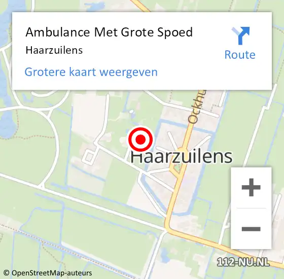 Locatie op kaart van de 112 melding: Ambulance Met Grote Spoed Naar Haarzuilens op 8 februari 2023 19:39