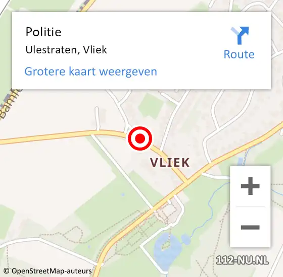 Locatie op kaart van de 112 melding: Politie Ulestraten, Vliek op 9 februari 2023 08:39