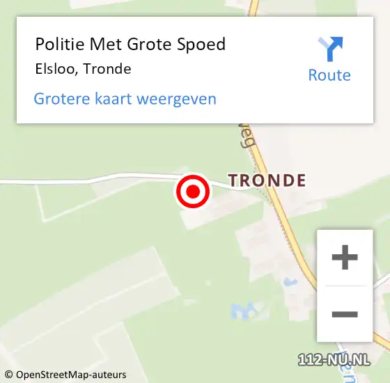 Locatie op kaart van de 112 melding: Politie Met Grote Spoed Naar Elsloo, Tronde op 10 februari 2023 08:09