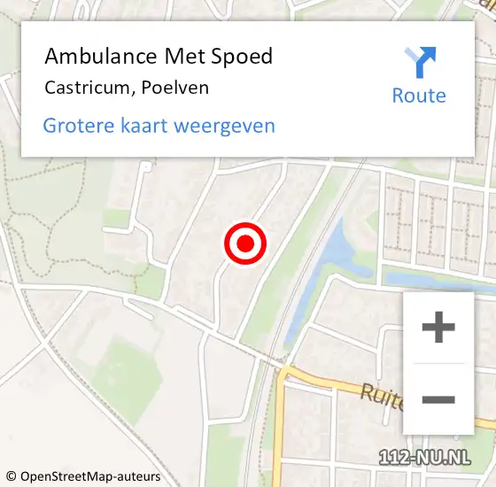 Locatie op kaart van de 112 melding: Ambulance Met Spoed Naar Castricum, Poelven op 11 februari 2023 12:11