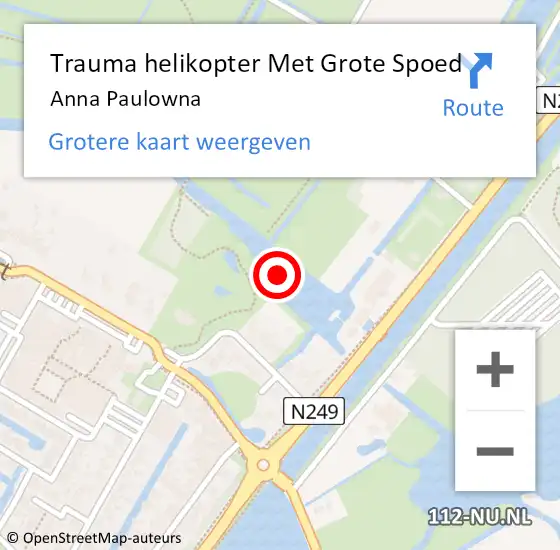 Locatie op kaart van de 112 melding: Trauma helikopter Met Grote Spoed Naar Anna Paulowna op 13 februari 2023 07:32