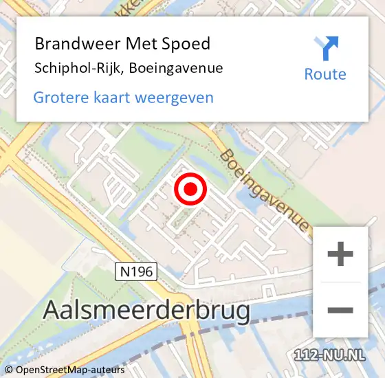 Locatie op kaart van de 112 melding: Brandweer Met Spoed Naar Schiphol-Rijk, Boeingavenue op 14 februari 2023 04:39