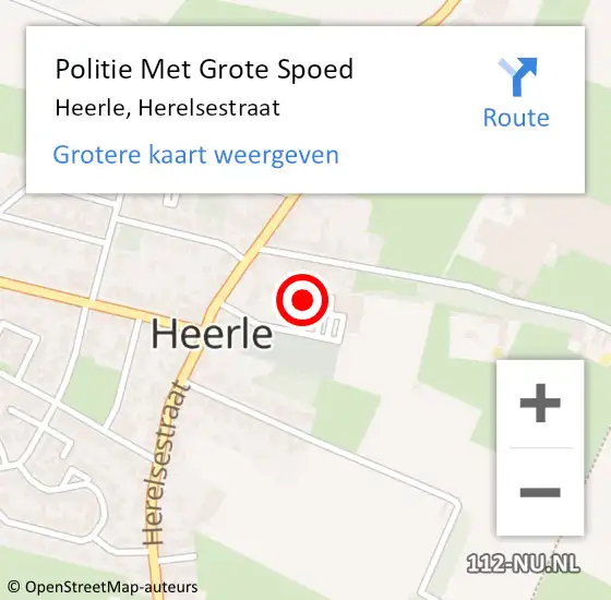 Locatie op kaart van de 112 melding: Politie Met Grote Spoed Naar Heerle, Herelsestraat op 17 februari 2023 00:17