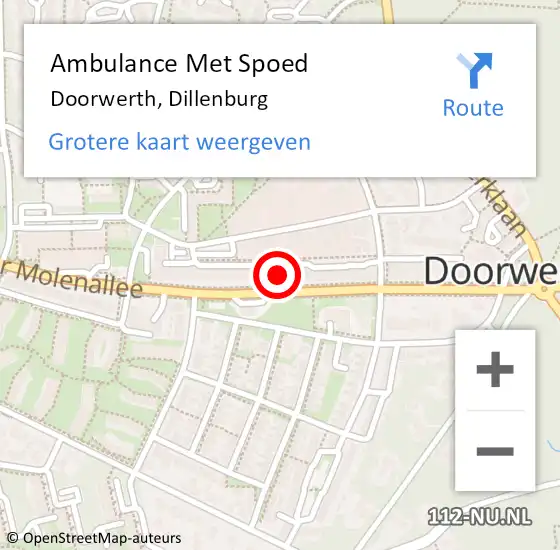 Locatie op kaart van de 112 melding: Ambulance Met Spoed Naar Doorwerth, Dillenburg op 18 februari 2023 19:48