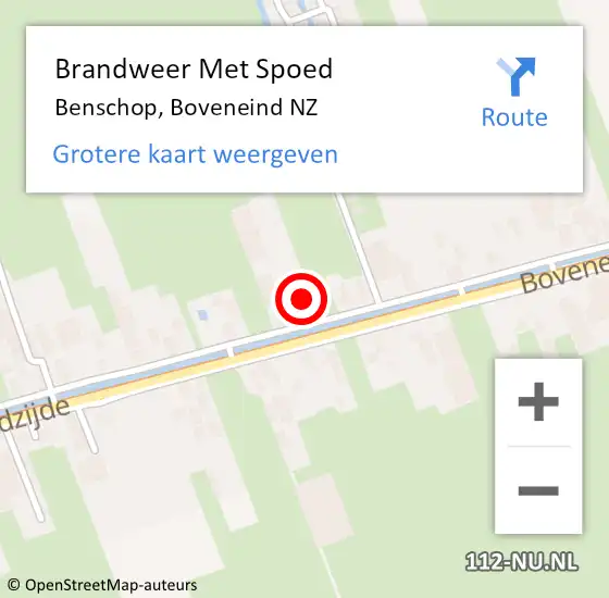 Locatie op kaart van de 112 melding: Brandweer Met Spoed Naar Benschop, Boveneind NZ op 19 februari 2023 10:46