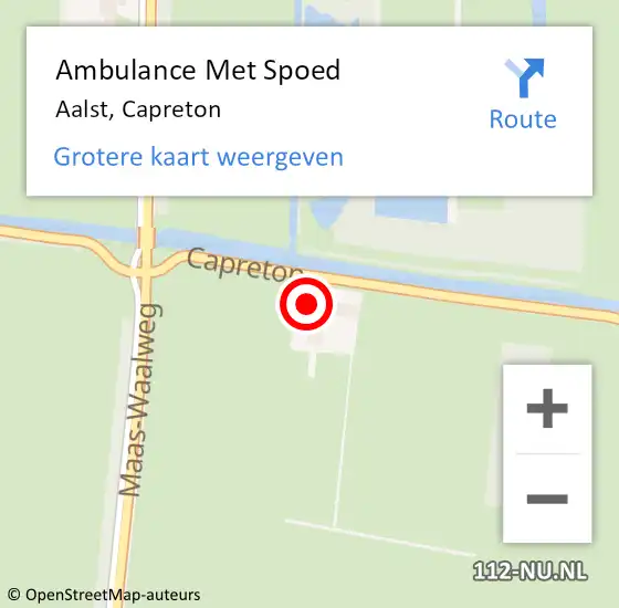 Locatie op kaart van de 112 melding: Ambulance Met Spoed Naar Aalst, Capreton op 20 februari 2023 11:58