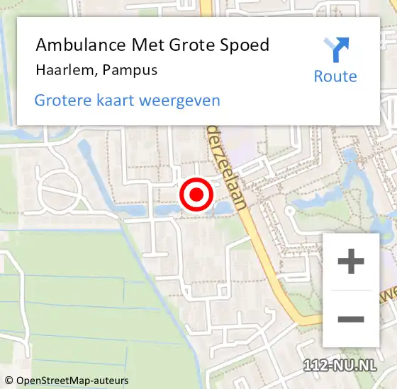 Locatie op kaart van de 112 melding: Ambulance Met Grote Spoed Naar Haarlem, Pampus op 23 februari 2023 09:59