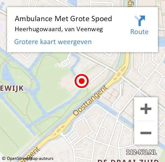 Locatie op kaart van de 112 melding: Ambulance Met Grote Spoed Naar Heerhugowaard, van Veenweg op 24 februari 2023 03:34