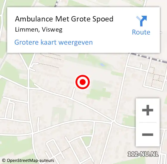 Locatie op kaart van de 112 melding: Ambulance Met Grote Spoed Naar Limmen, Visweg op 24 februari 2023 08:30