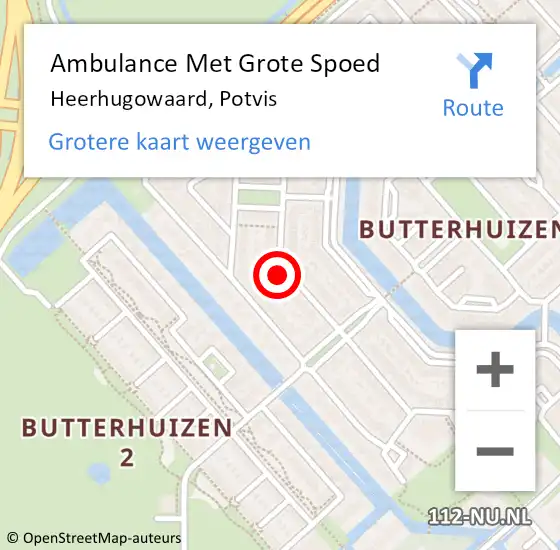 Locatie op kaart van de 112 melding: Ambulance Met Grote Spoed Naar Heerhugowaard, Potvis op 26 februari 2023 12:10