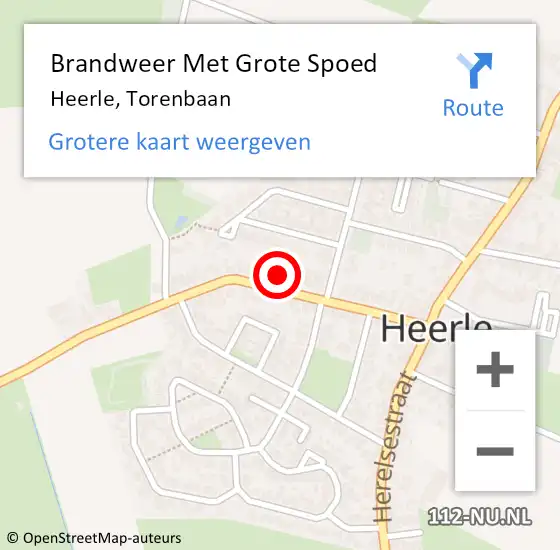 Locatie op kaart van de 112 melding: Brandweer Met Grote Spoed Naar Heerle, Torenbaan op 26 februari 2023 21:27